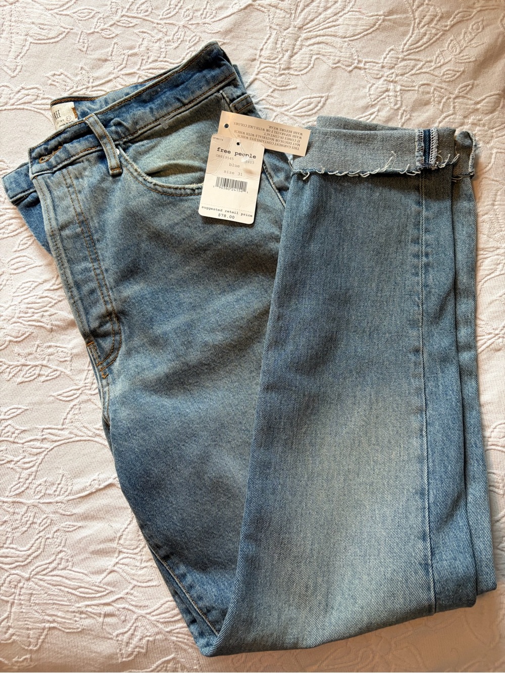 Free People Light Wash Jeans new 31